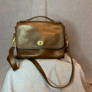 Vintage Brown Coach Crossbody Bag